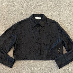 Suoli Italian designer Black Lace Women's top